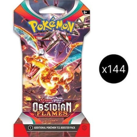 Obsidian Flames Sleeved Booster Pack Case - SV03