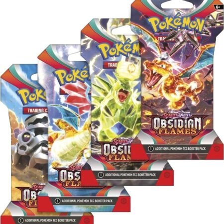 Obsidian Flames Sleeved Booster Pack Art Bundle [Set of 4] - SV03